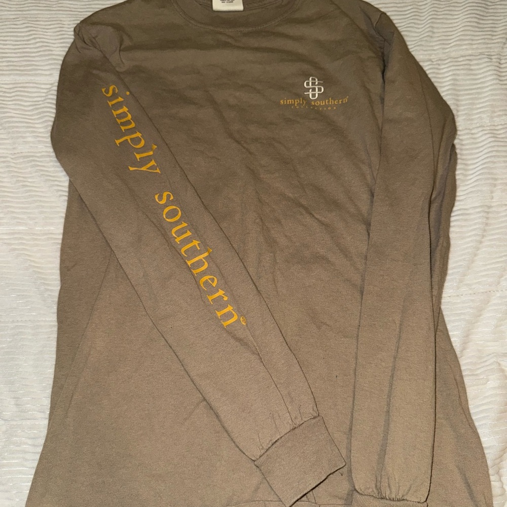 Simply Southern Brown Long Sleeve Shirt